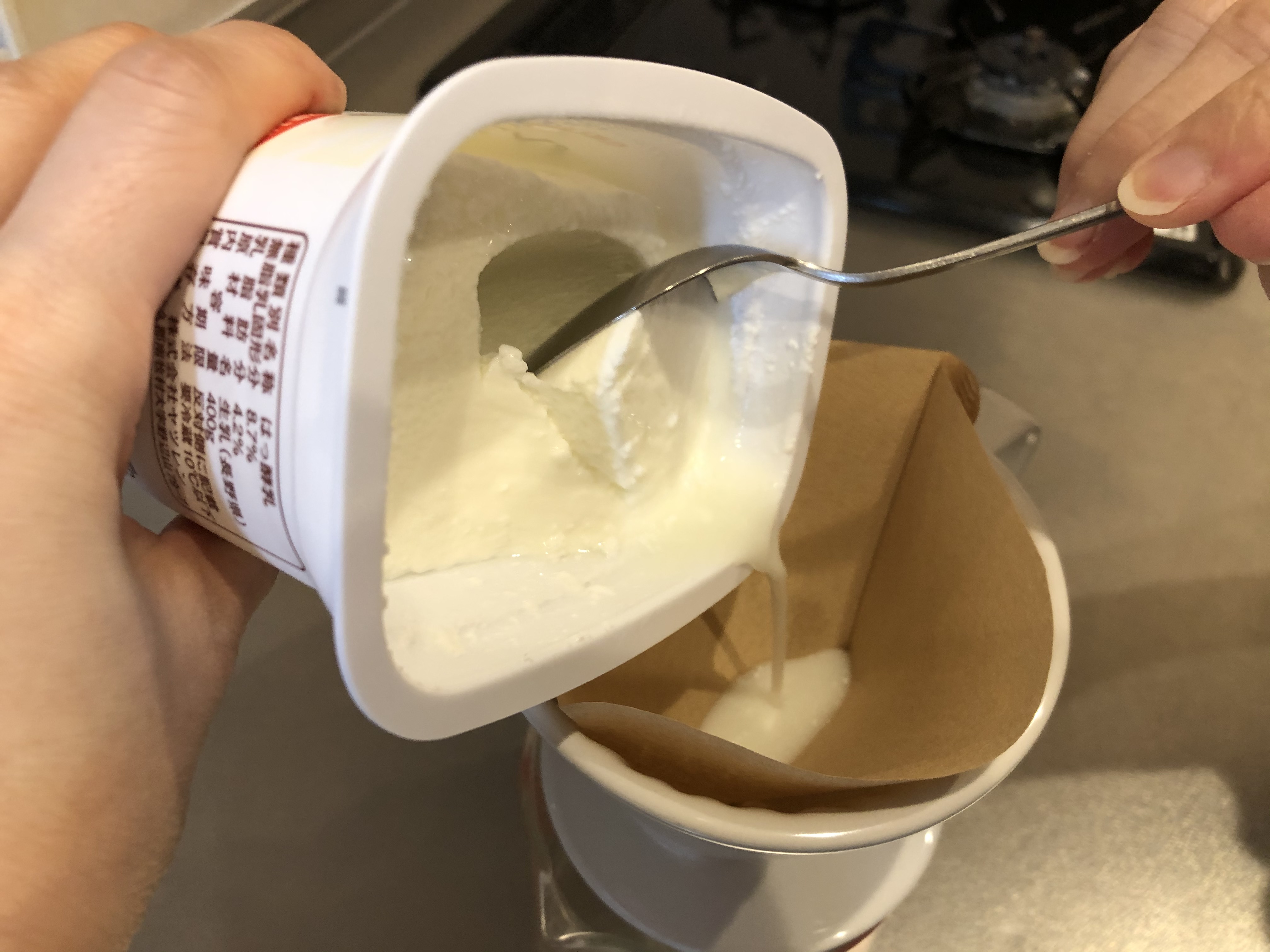 水切りヨーグルトの作り方