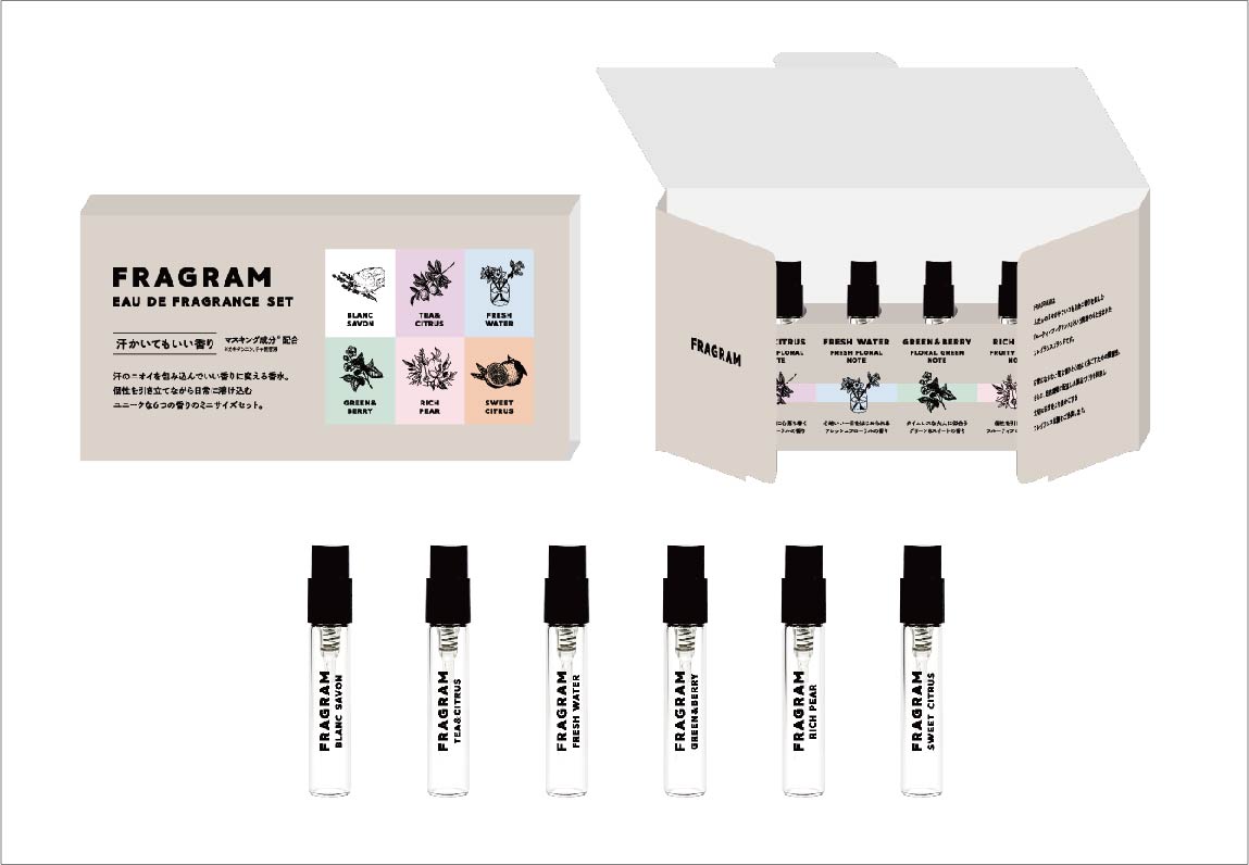 フレグランス セット(ミニ香水セット) 各2mL×6種入 1,980円(税込) 7月下旬発売予定