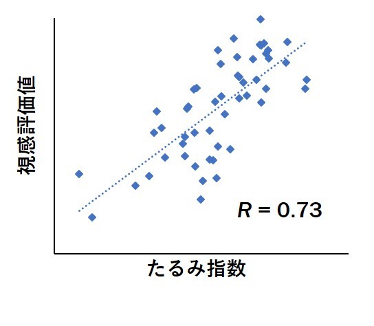 たるみ指数グラフ