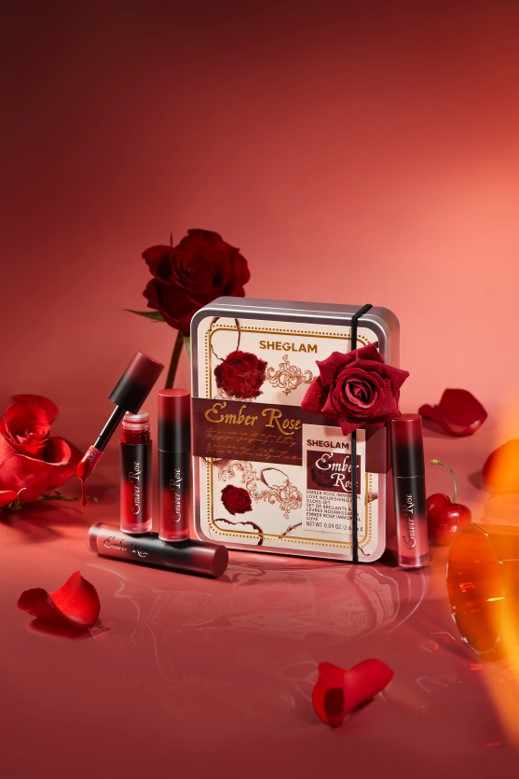SHEGLAM 光沢 ヴィーガン リップグロス「Ember Rose Collection」