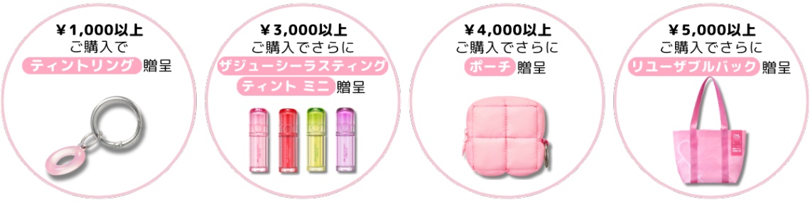 毎月変わる購入金額に応じた特典