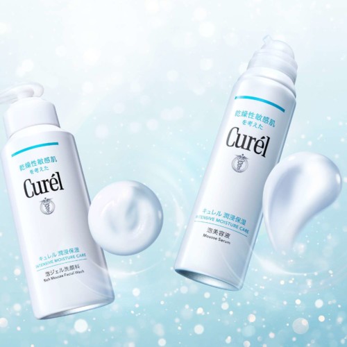 Curél(キュレル)から、炭酸泡の洗顔料と美容液